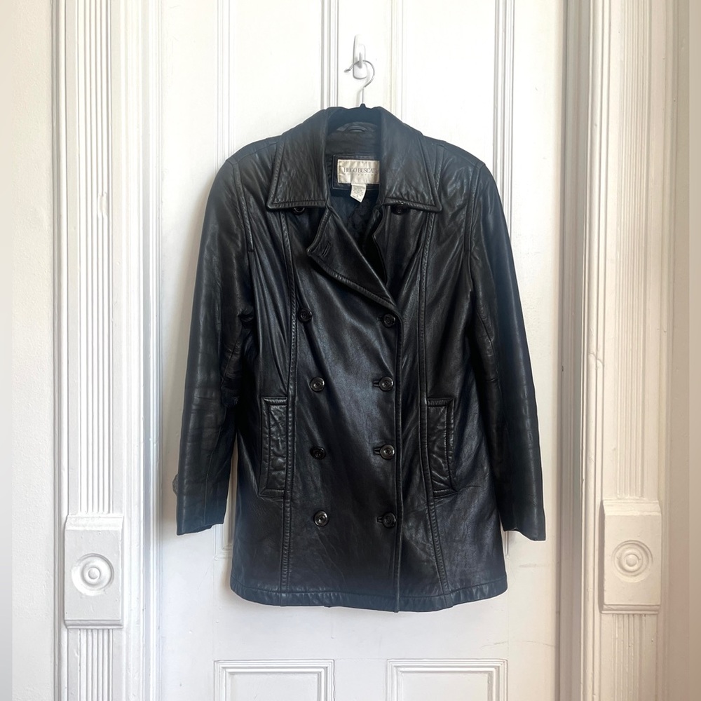 Vintage black leather jacket